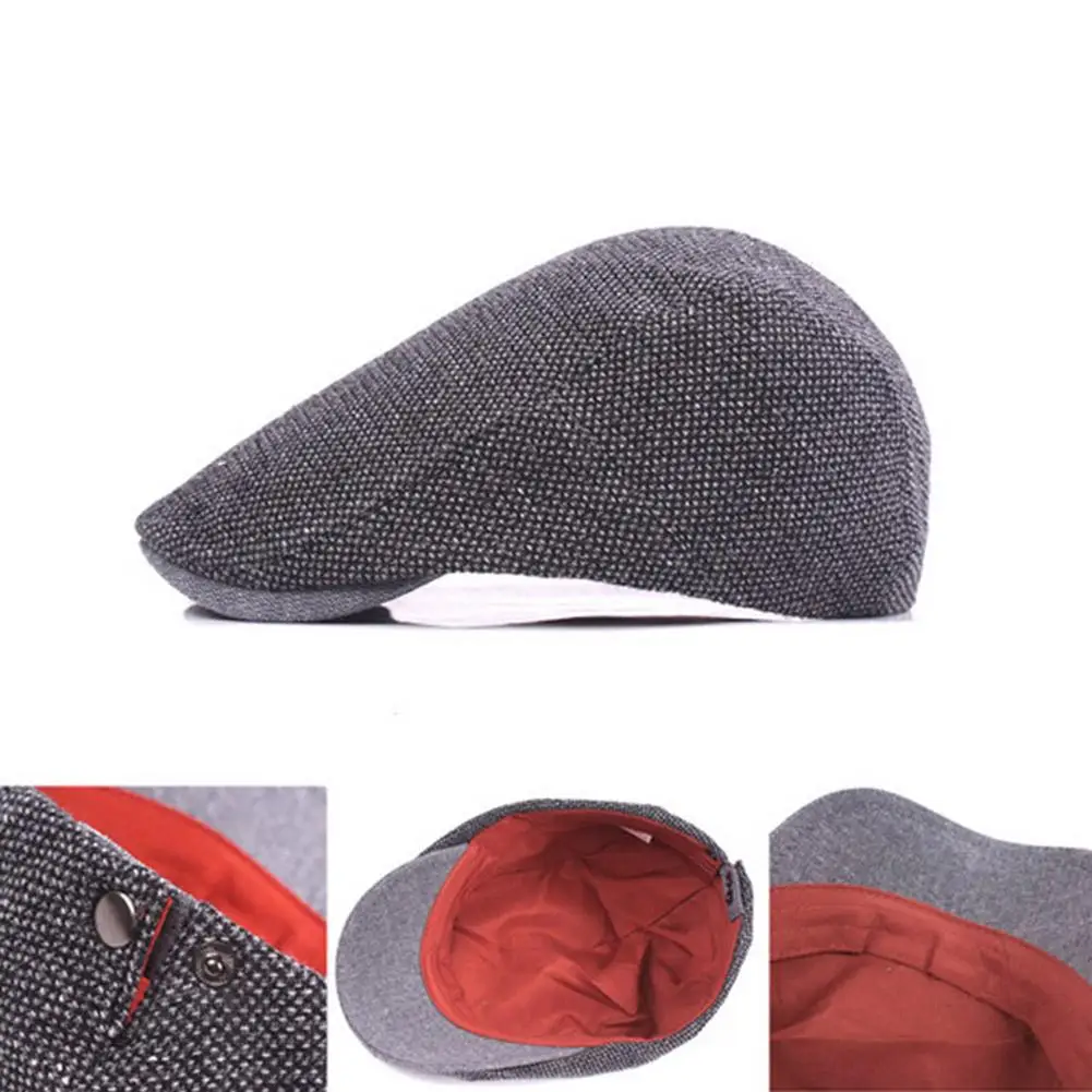 Ретро хлопок среднего возраста мужчины берет шляпа Спорт на открытом воздухе путешествия Duckbill плоская кепка