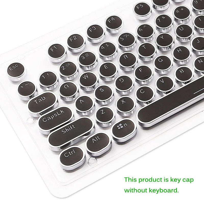 

104pcs Keycaps With Fancy LED Gaming Mechanical Keyboard Steampunk Typewriter Round Cap Keys For Backlit Classy Player Stylized