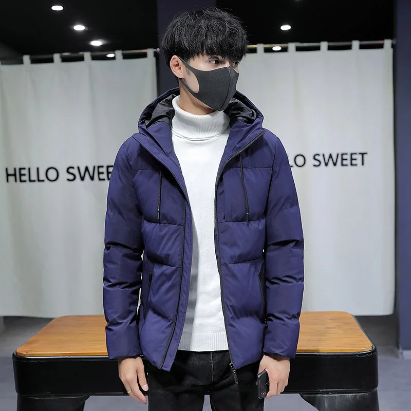 MEN'S Cotton-padded Coat Winter New Style Cotton Coat Short Korean-style Thick down Feather Cotton-padded Clothes Fashion Man Ho
