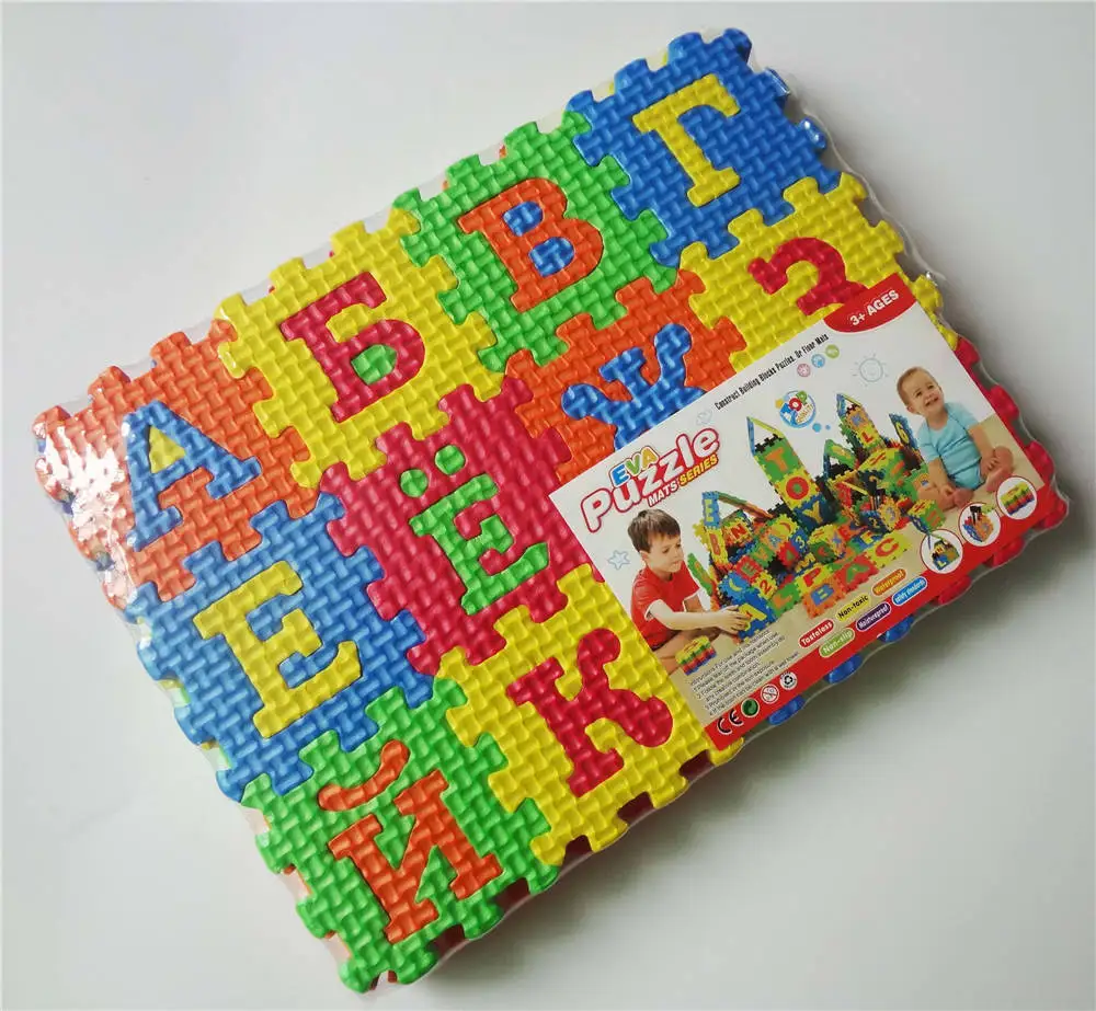 60Pcs EVA Foam Russian Alphabet Letters Numbers Floor Baby Mat Learn toy wt
