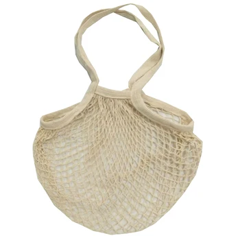 

Reusable Organic Cotton Net Bag Cotton Mesh Environmentally Grocery Produce Bags Kitchen Vegetables Hanging Bag Shopping Tote