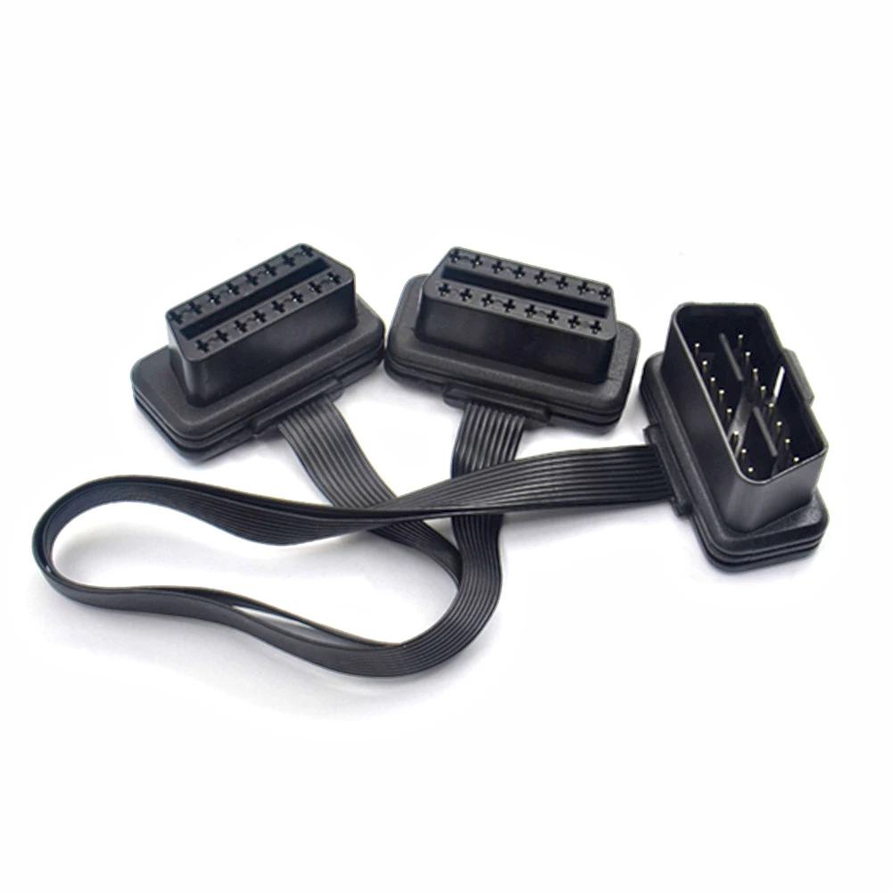 ELM327 OBD2 Удлинительный кабель 1-2 16 Pin штекер к 16-контактный гнездовой разъем OBD II