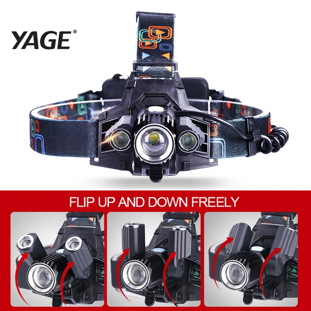 $US $10.77 360 Rotate 3 Lamps Telescopic Zoomable Head Lamp USB 18650 Rechargeable Head Light Cree T6 LED Head