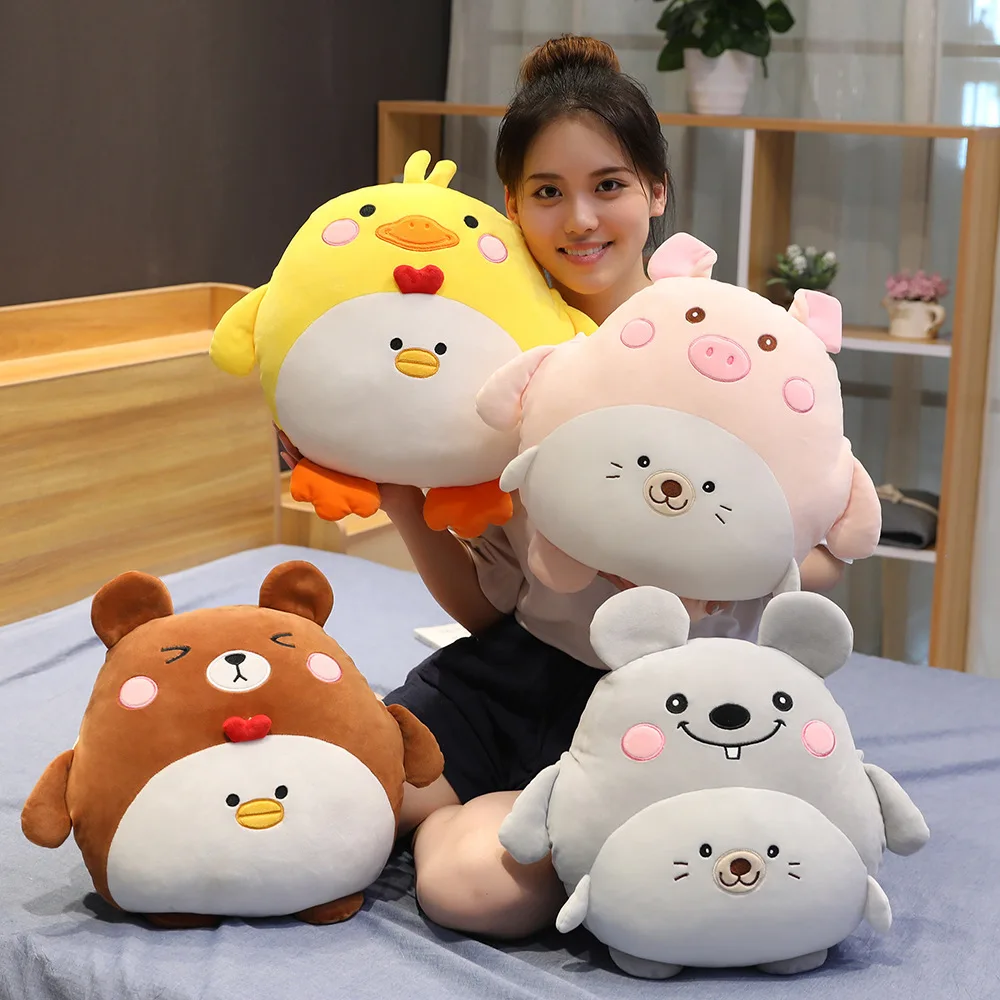 

Online Celebrity Multi-functional Animal Pillow And Blanket Three-in-One Airable Blanket Spring Summer Students Flannel Blanket