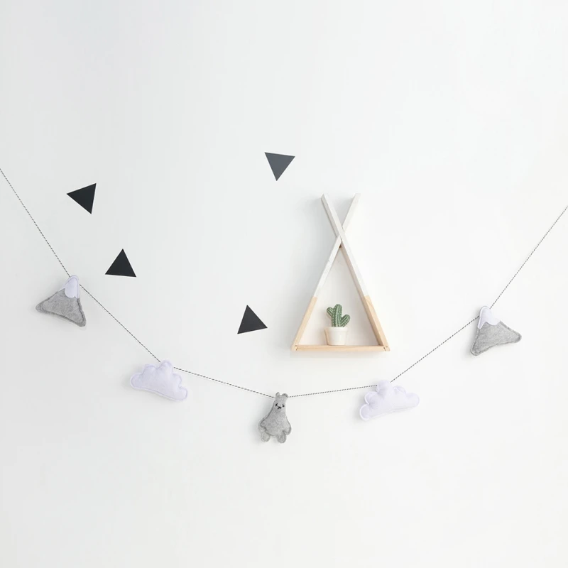 

1Pcs Hanging Decoration Snow Mountain Tree Bear Cloud Shape Children Room Hanging Decoration Girls Room Decor Home Accessories