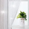 300X260 cm String Curtain Valance Shiny Tassel Line Curtain Solid Color Window Door Curtain Divider Drape Room Decor 5