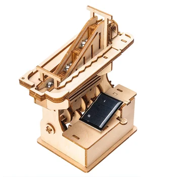 

DIY Wooden Puzzle Model Kit Stereo Solar Stairs Rolling Ball Jigsaw Wood Crafts for Home Office Decor STEM Toy Kit