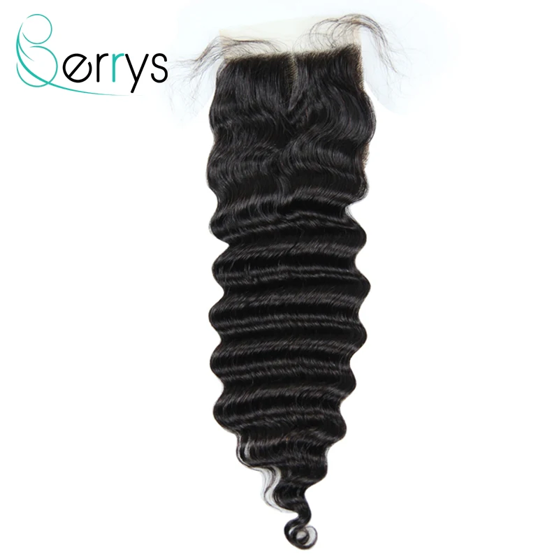 

Berrys Hair 10A Peruvian Human Hair 4x4 Loose Wave TRANSPARENT Lace Closure With Pre plucked Virgin Hair Swiss Lace 10-20 inch