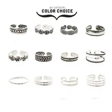 D0152-Hot продажи аксессуары Мода ретро антикварное серебряное кольцо на палец ноги регулируемое кольцо