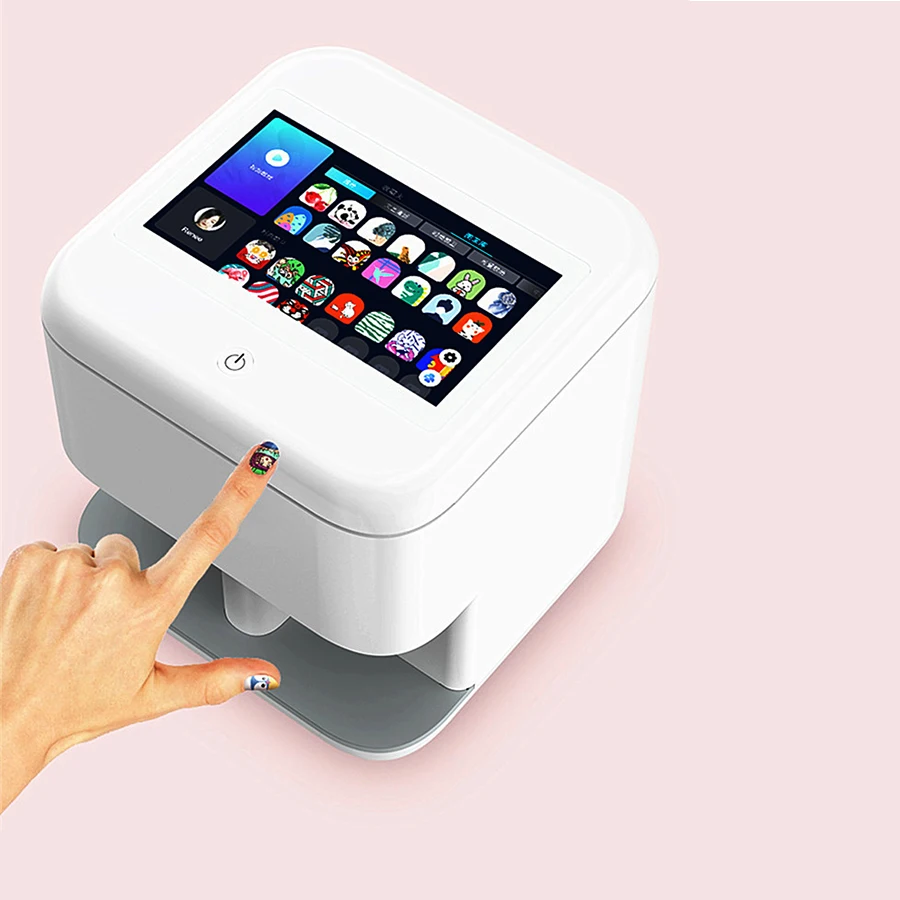 휴대용 3D 터치 스크린 모바일 네일 인쇄 기계 Wifi 매니큐어 네일 아트 장비와 디지털 지능형 네일 아트 프린터