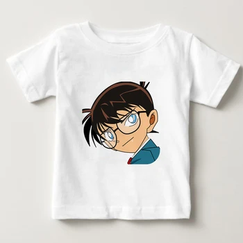 

2020 New Anime Manga Detective Conan Cosplay T Shirt Children Short Sleeve T-shirt Boys Girls Casual T Shirt Kids Round Neck Tee