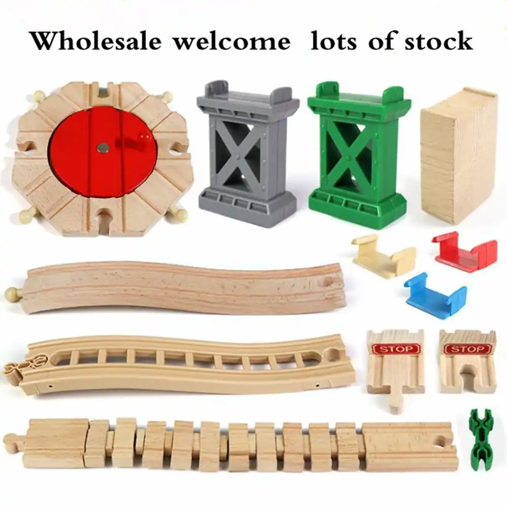 wooden train track parts