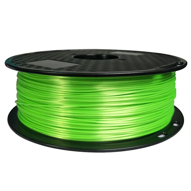 Шелковая нить для 3D-принтера PLA, 1,75 мм, 1 кг, нить для 3d-печати, шелковистая, блестящая, блестящая, металлическая, как на ощупь - Цвет: Silk Green