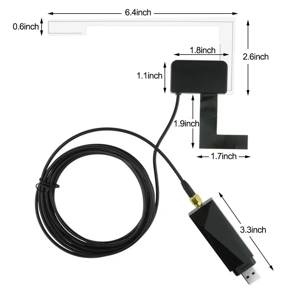 Автомобильная DAB антенна w USB адаптер приемник для Android автомобильный стерео плеер SMA DAB приемник коробка авто радио антенна антенный кабель