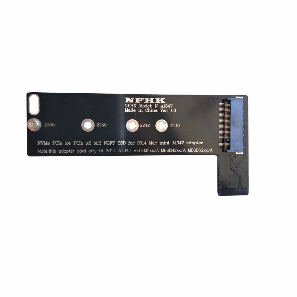 Nvme Pcie M.2 Ngff Ssd A 2014 Mac Mini A1347 Scheda Adattatore Cavo Disco Rigido
