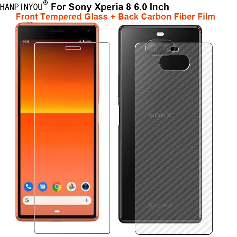 Для Sony Xperia 8 6 0 &quot1 комплект = мягкая задняя пленка из углеродного волокна +