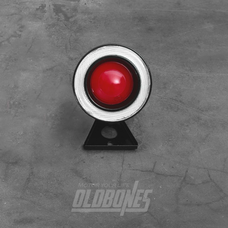 

Retro Motorcycle Cafe Racer Round CNC LED Rear Tail Light Highlight Brake Light