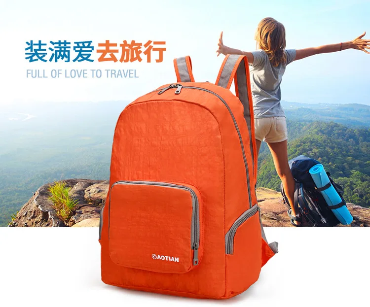 New Style Outdoor Folding Backpack AOTIAN Waterproof Nylon Ultra-Light Storgage Bag Manufacturers 1074