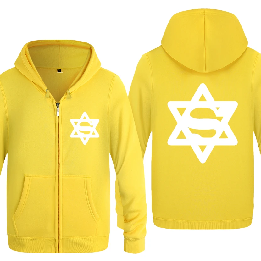 HUAY BAT Супер еврей, забавная еврейская Новинка, креативные толстовки, мужские, мужские флисовые кардиганы на молнии, толстовки с капюшоном - Цвет: HUAY BAT