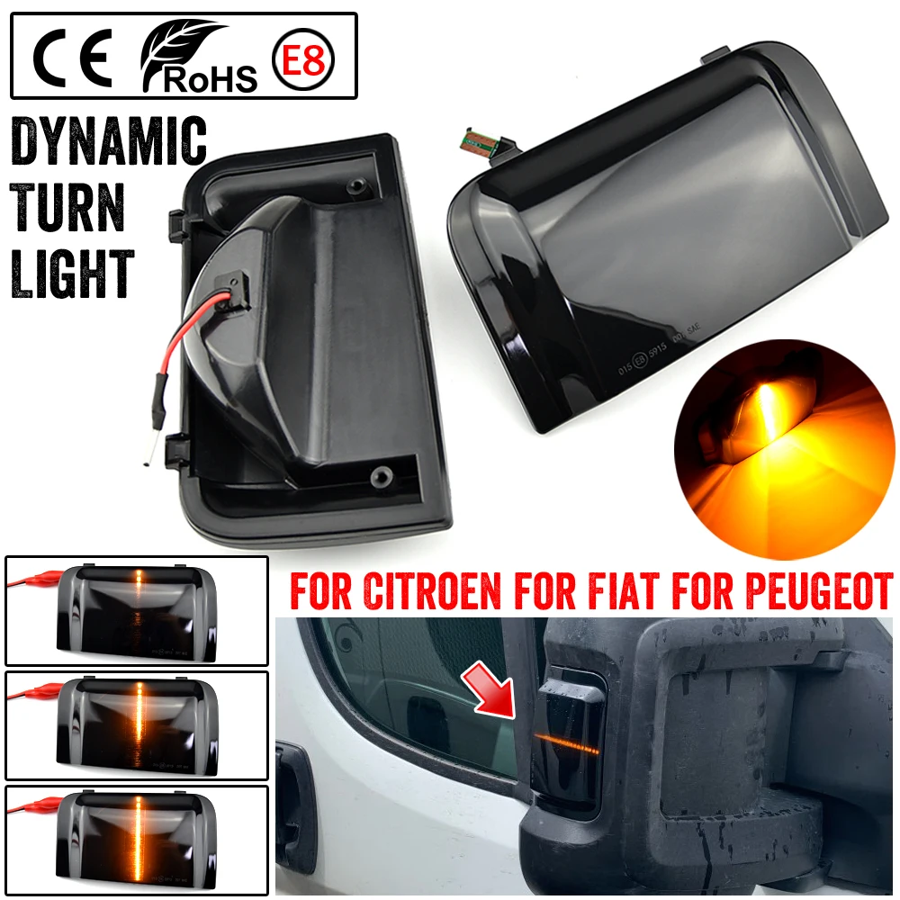2 Pz Per Peugeot Boxer Per Citroen Jumper Relay Truck Car Led Dynamic Turn Signal Mirror Light Per Ram Promaster Per Fiat Ducato