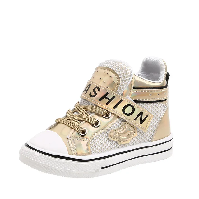 US $8.33 SKOEX Toddler Boys Girls Shoes Hook Loop Kids Fashion Casual Sneakers High Top Mesh Breathable Chil