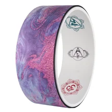 Колесо для йоги с принтом, замша, круг для йоги, для дома, спортзала, фитнеса, спины, талии, растягивается, бодибилдинг, для пилатеса, танцев, оборудование для упражнений