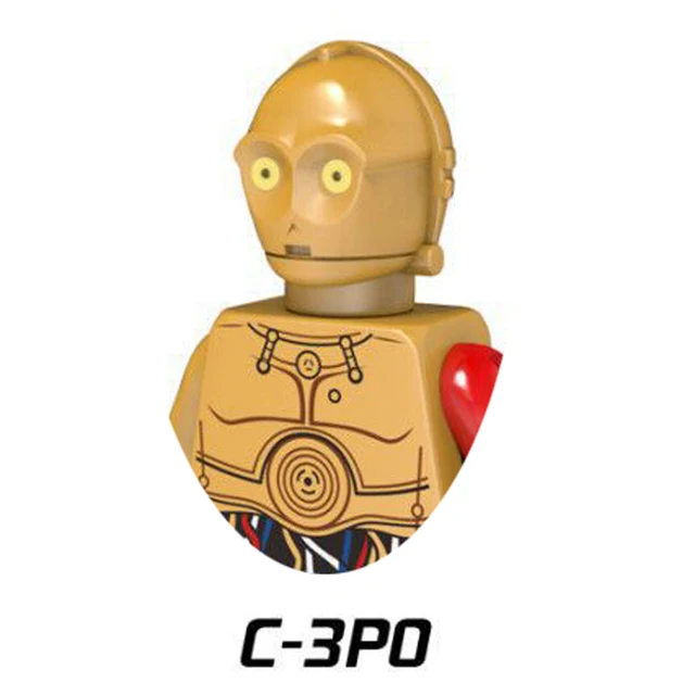 Disney R2-D2 BB-8 C-3PO R4-P17 K-2SO IG88 Battle Buzz Droid Building Blocks K-3PO General Grievous Brick Action Figure Kids Toys E-PG653