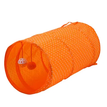 

Pet Toys Foldable Interactive Tunnels Ball Floor Dogs Cats Tunnel Polyester Sports Dot Hanging Funny Comfortable And Breathable