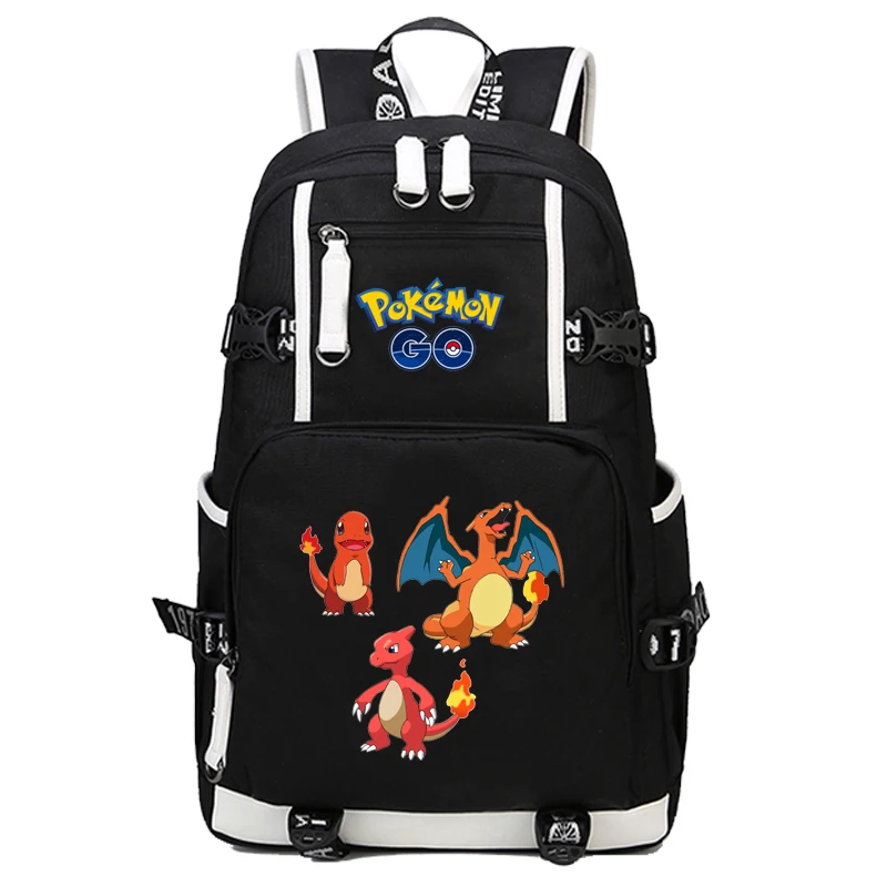 Игра Pokemon GO Карманный Monste Пикачу рюкзак Charizard холщовый принт мужской женский рюкзак дорожная сумка рюкзак