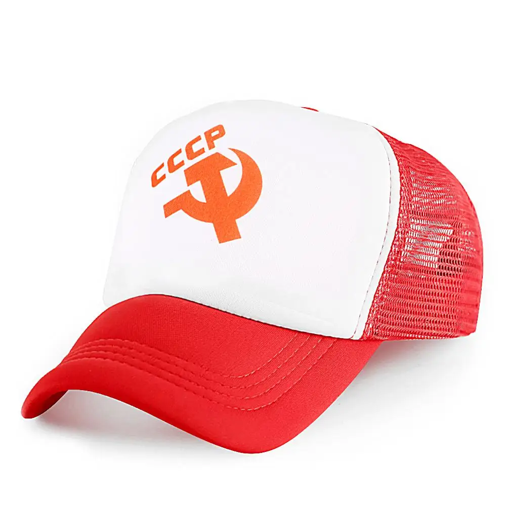 

Red CCCP Letters Printing Baseball Caps Breathable Mesh Hats Caps Fashion Winter Cotton Summer Sunshade Snapback Hat Outdoor