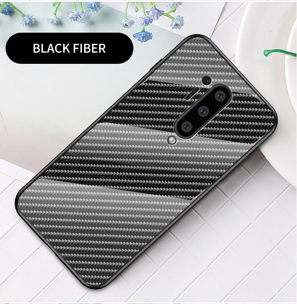 XUANYAO Case 1+8 Pro One Plus 8 Case Glass Hard Cover OnePlus 8 Pro Case Silicone Soft Edge Carbon Fiber Back Cover OnePlus 8 1+ (14)