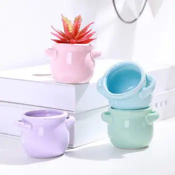 

Mini Ceramics Flower Pot Succulent Container Garden Home Office Decor Planter Desktop Flower Pots