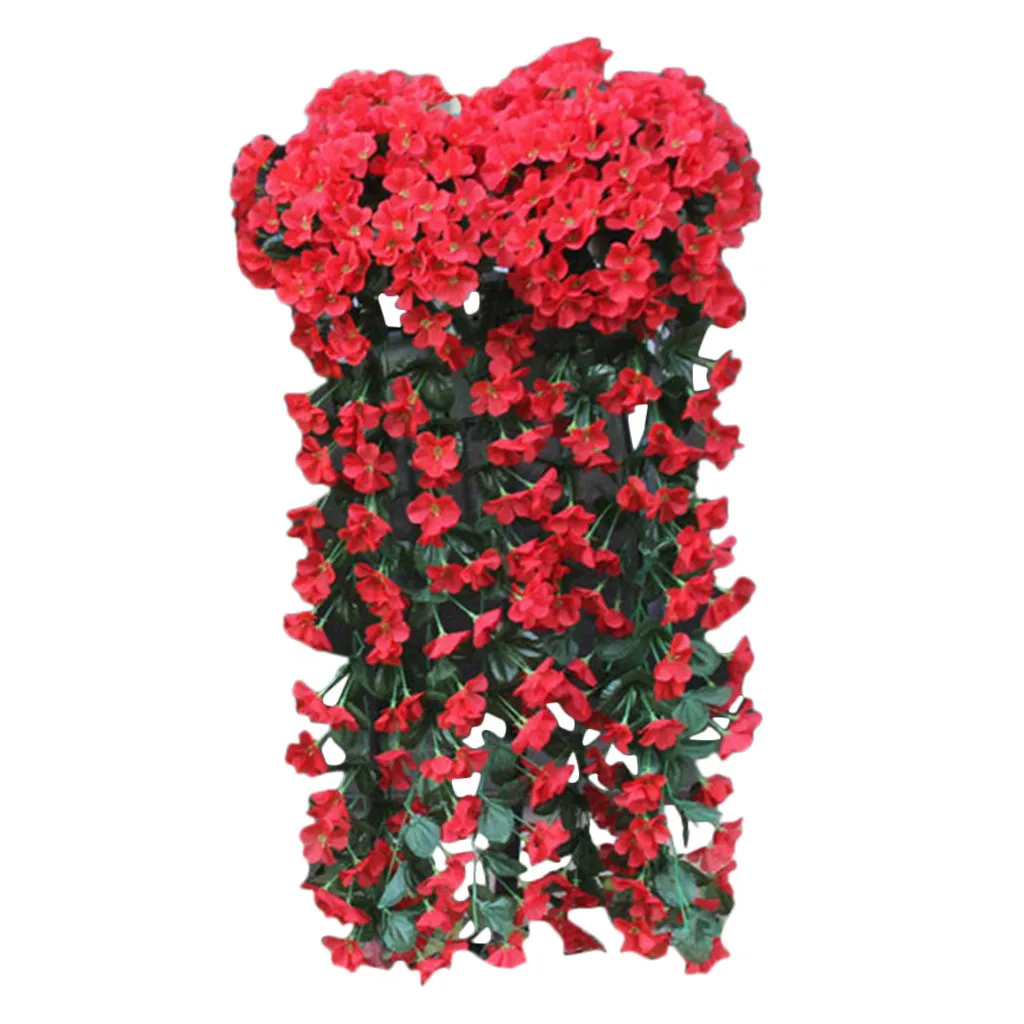 Fake Hanging Flowers Artificial Violet Flower Wall Wisteria Basket Hanging Garland Vine Fake Silk Many colors optional