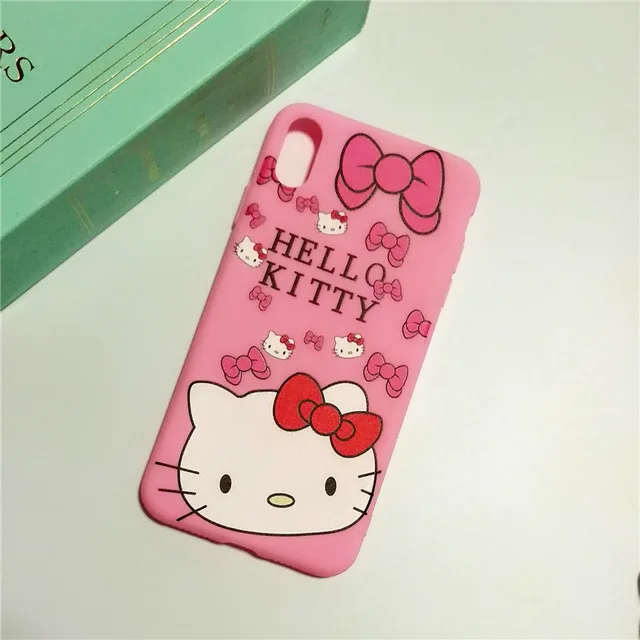 Мягкая силиконовая Розовая кукла задняя крышка для coque iphone 11 11pro 11pro max Прекрасный чехол для телефона hello kitty для iphone X XS MAX - Цвет: C