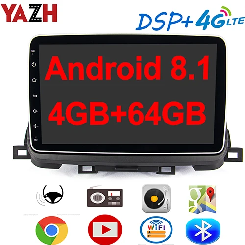 8.1 RAM 4GB ROM 64GB YAZH Android 8,1 4 Гб 64 ГБ Автомобильный радио мультимедиа для KIA Sportage с 4K видео/SWC/OBD/Carplay/DSP/4G sim-карта/Bluetooth 5,0 - Цвет: 8.1 RAM 4GB ROM 64GB