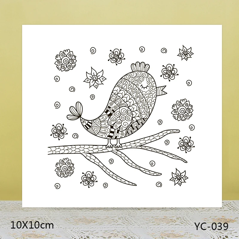 

ZhuoAng Brid Clear Stamps For DIY Scrapbooking/Card Making Decorative Silicon Stamp Crafts