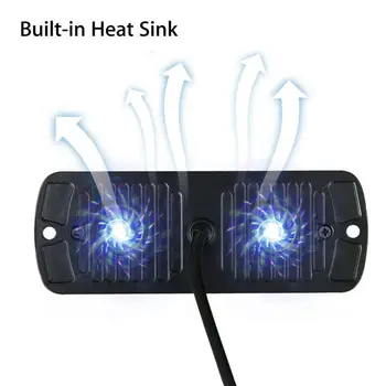 

Replacement Car Strobe Flash Light Accessories Red 12 LED Car Hazard Lamps