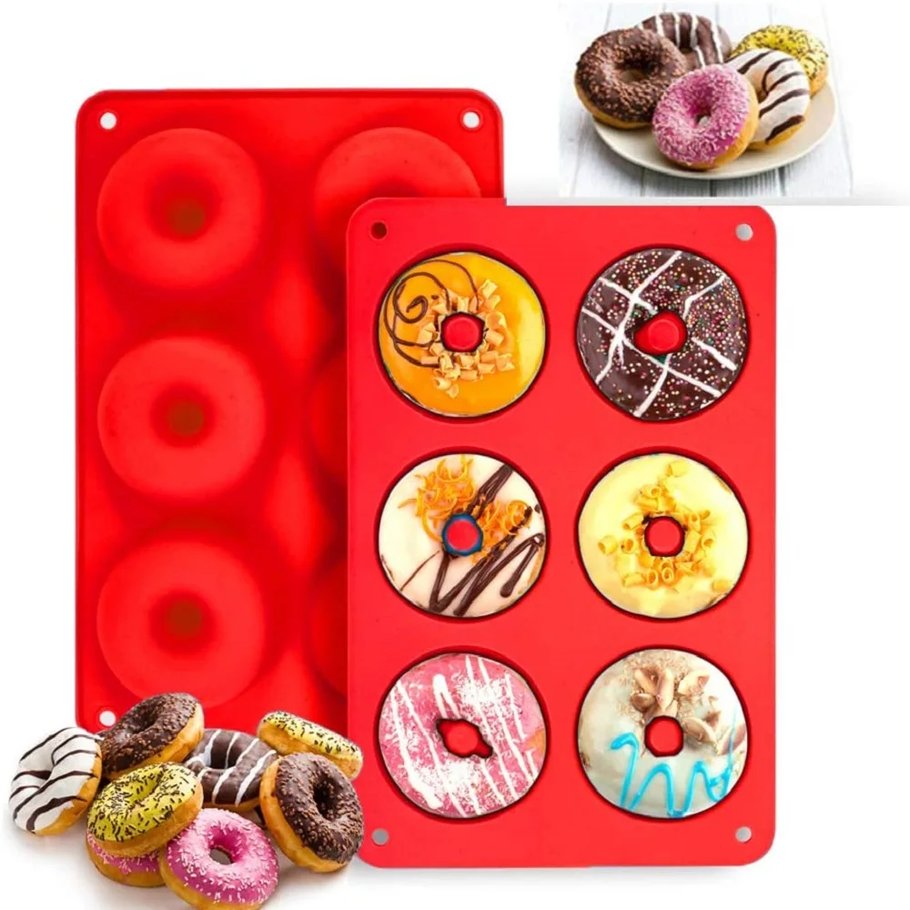 

Silicone Donut Mold Thicken Baking Pan Non-Stick Baking Pastry Chocolate Cake Dessert DIY Decoration Kitchen Tools Donuts Maker