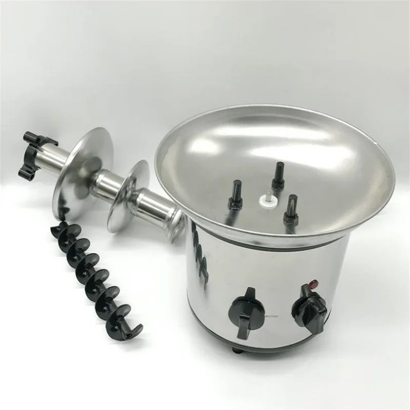 Stainless Steel Chocolate Fondue Fountain Big Capacity 3 Tiers Chocolat Melt With Heating Machin For BBQ Sauce Party