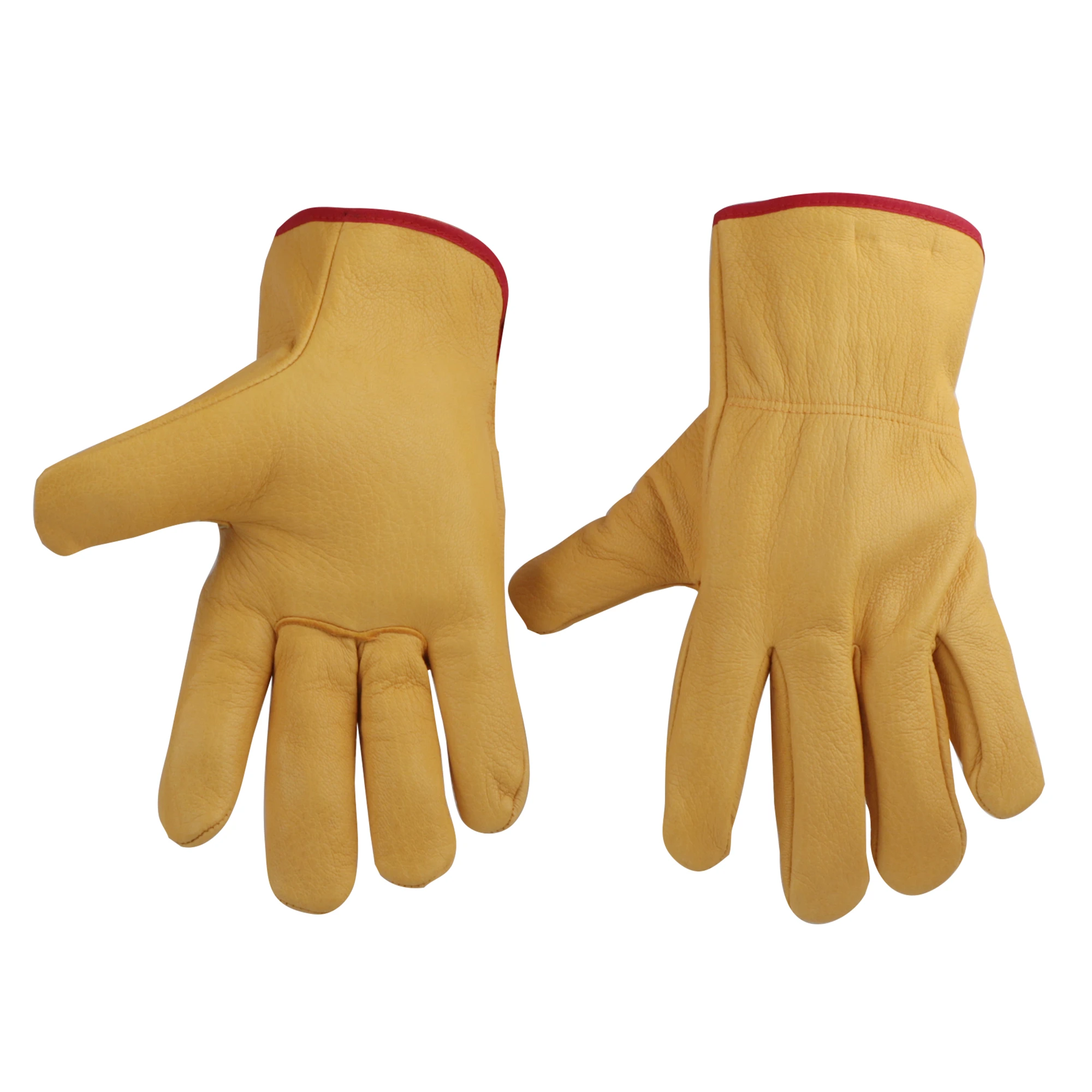 Guantes de trabajo de cuero de vaca, duraderos, para conducción de camiones, almacén, jardinería, agricultura, Industrial|Guantes de seguridad| - AliExpress