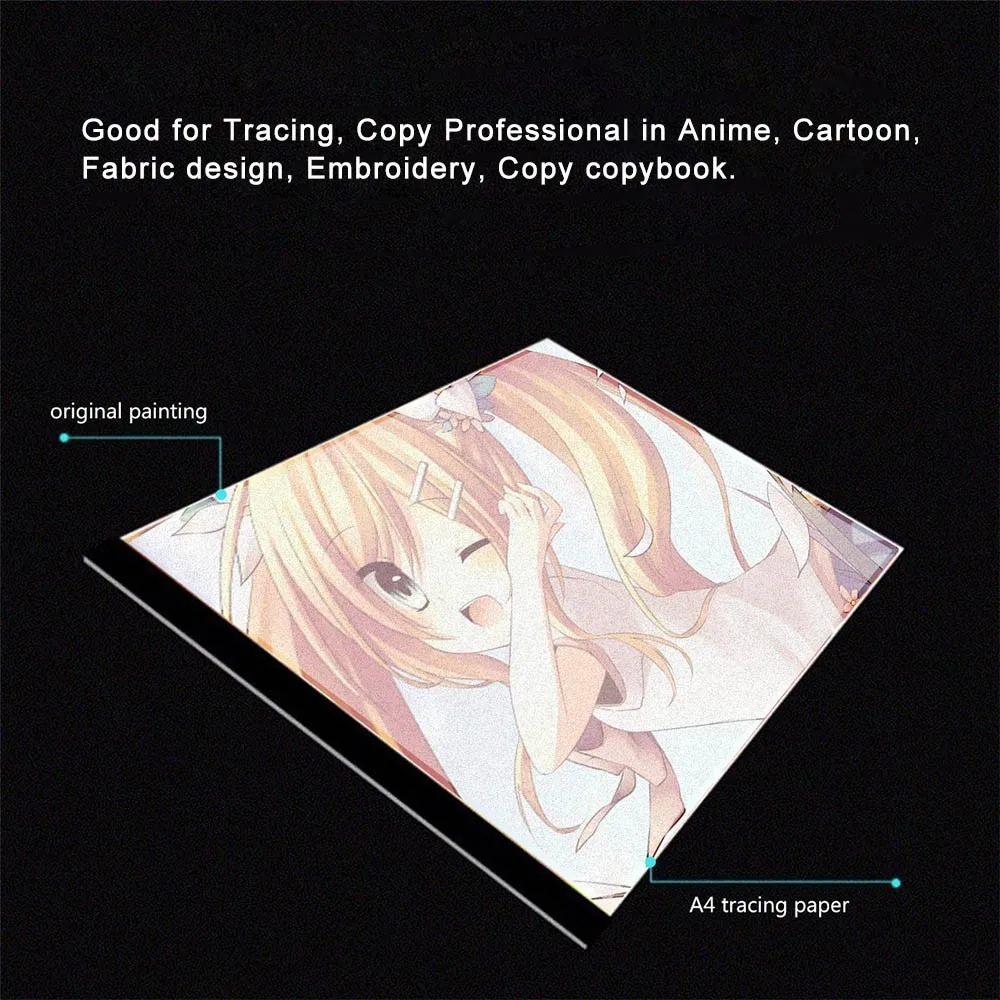 

LED Tracing Light Box Board Art Tattoo A4 Drawing Pad Table Stencil Display LED Light Drawing Table LED Tracing Light Box