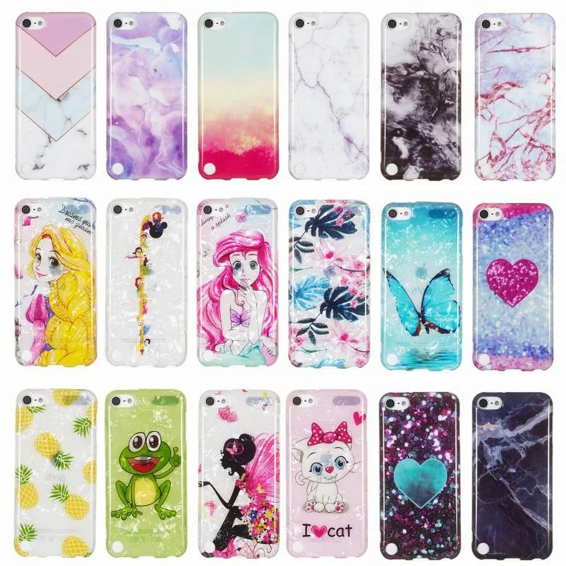 Luxury Marble Soft TPU Cute Cartoon Cellphone Back Cover Case For ipod touch 5 6 th Gen Mobile Phone Bag 100pcs/lot | Мобильные