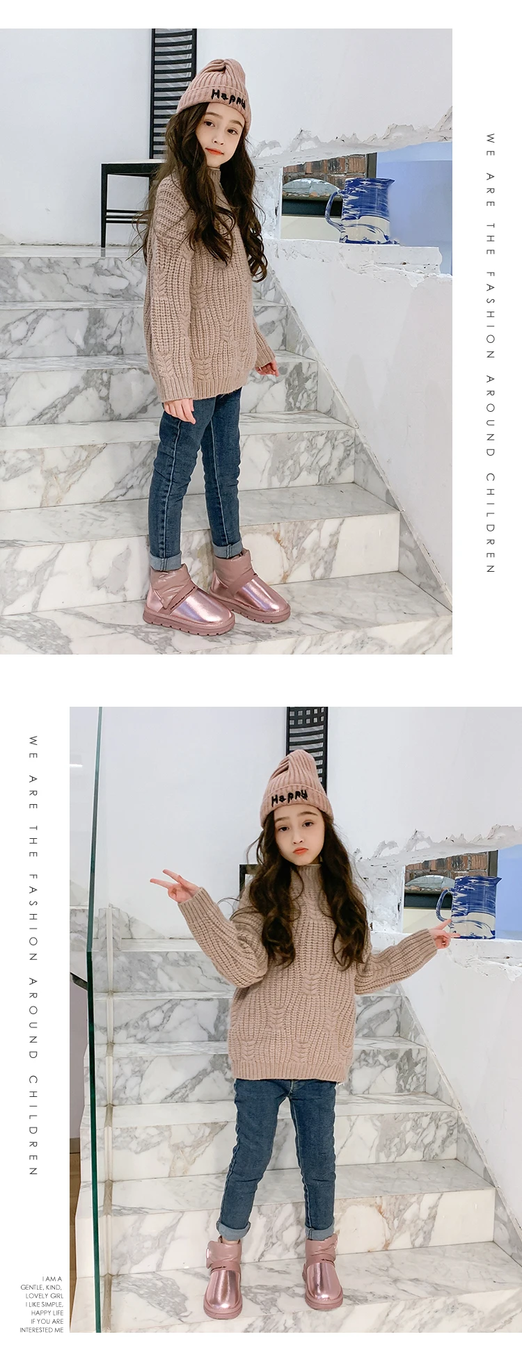 CCTWINS/детская обувь; коллекция года; модные зимние ботинки для детей; ботильоны для маленьких девочек; обувь для мальчиков из натуральной кожи; Цвет Черный; SNB188