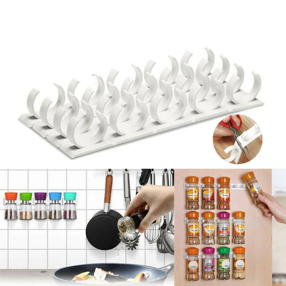 4Layer Kitchen Storage Rack Wall Mount Ingredient Spice Bottle Rack