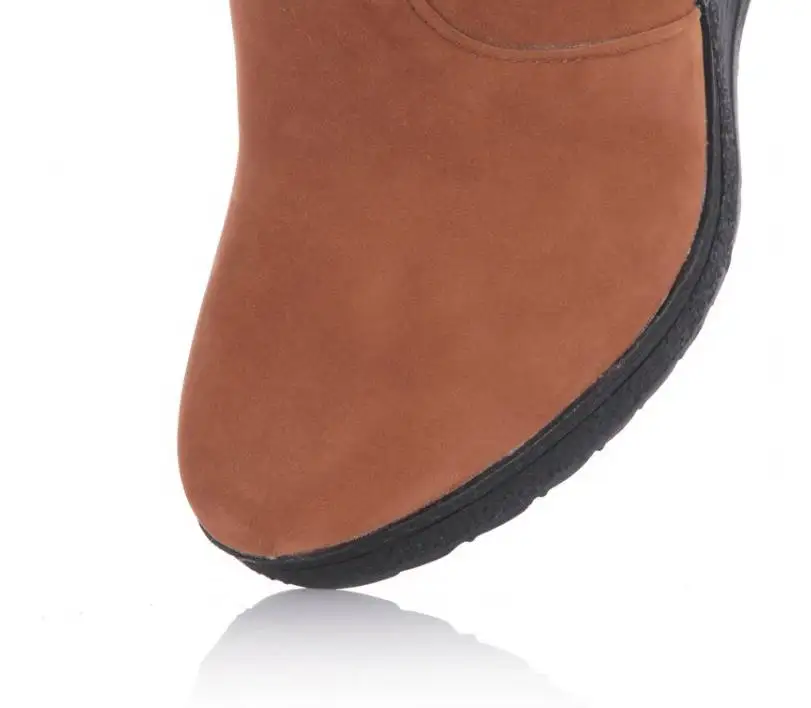 Najtaniej 2018 nowe kliny wysokie buty damskie buty ocieplane czarne 3 sposoby nosić zamszowe kozaki damskie śniegowe L141