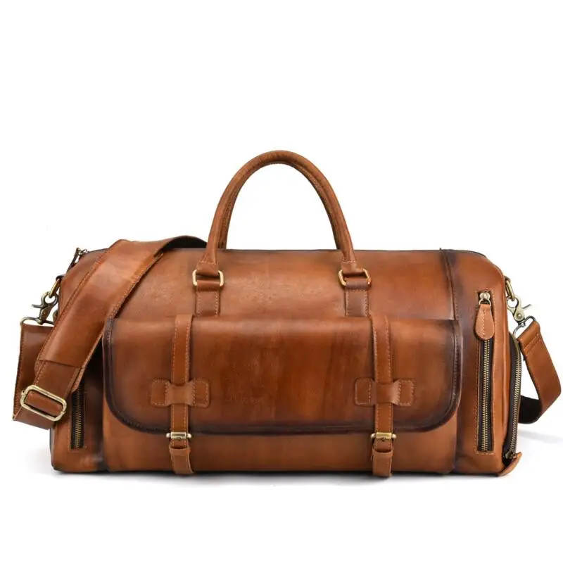 CHSANATO одежда высшего качества для мужчин из натуральной кожи Портфели Бизнес Путешествия курьерские сумки портфель большой - Цвет: X8036 Brown