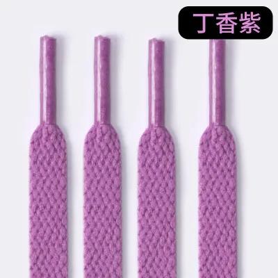 36 Colors 8mm Flat Thicken White AF1  Kids  Shoelaces  Basketball Sneakers Sail  Shoe Laces  Shoe Accessories 60/100/120/140 Lilac purple