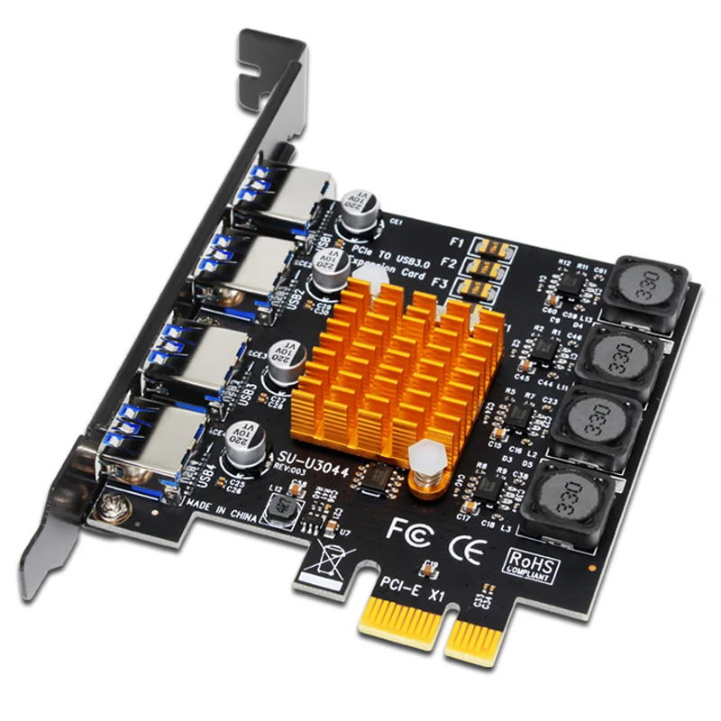 4 Port USB 3.0 PCI Express Card USB 3.0 PCI-E Expansion Card Adapter PCIE HUB Controller Cards USB3.0 PCIE Extender ssd adapter card pcie adapter card pcie expansion card m.2 expansion card pcie usb adapter card