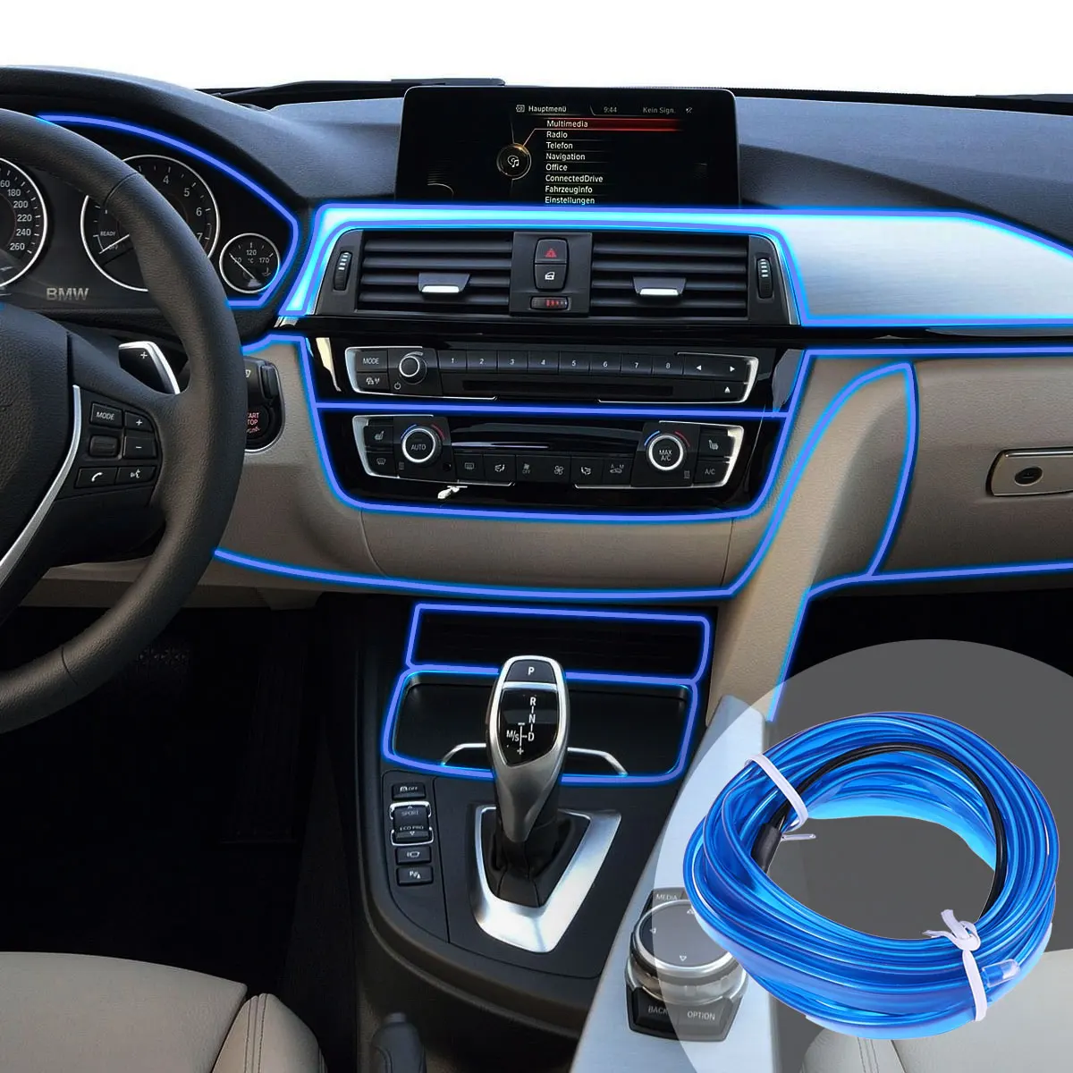 

2m/3m/5m 12V Controller Flexible Neon Light Glow EL Wire Rope Tube Tape Waterproof LED Neon Lights Car Styling Decoration