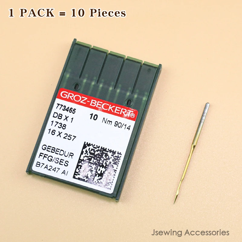 10PCS DBX1 GEBEDUR 내열성 Groz-Beckert 산업용 박음질 액세서리 용 재봉틀 바늘 DB * 1 16x257 JUKI BROTHER